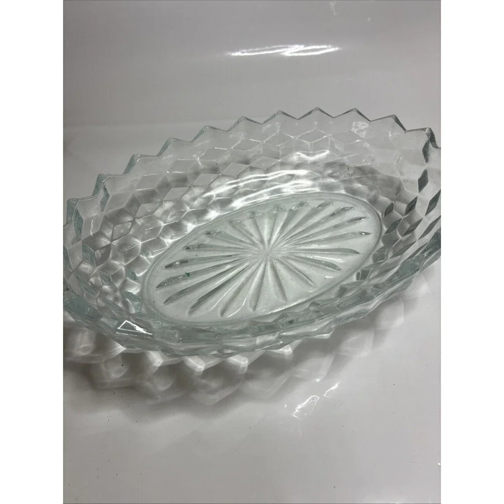 Fostoria American Clear Oval Olive Relish Dish Vintage Elegant Glassware 4.5”